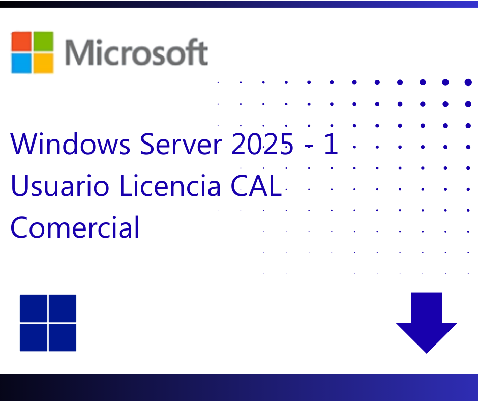 Windows server 2025 1 usuario CAL comercial