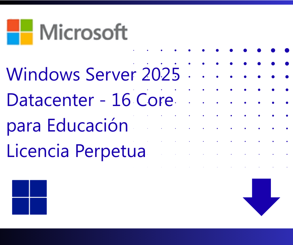 Windows Server 2025 16 Core Educacion